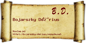 Bojarszky Dárius névjegykártya